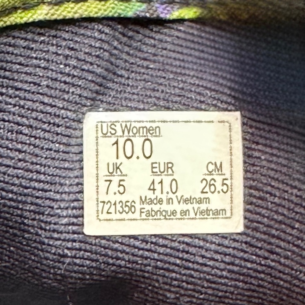 Vans Camden Women’s Tropical Palm Leaf Print Canvas Sneakers Green Blue Size 10 - Picture 3 of 11